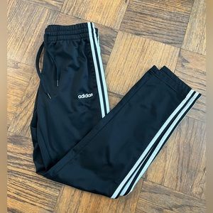 Adidas Track Pants . Black and white striped. Size S .